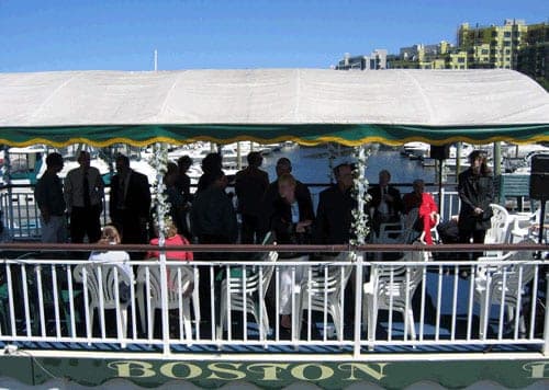 Guests on the Boston Belle top deck